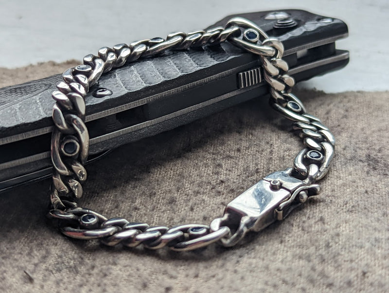 Sterling Silver Contemporary Cuban Bracelet